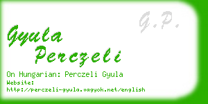 gyula perczeli business card